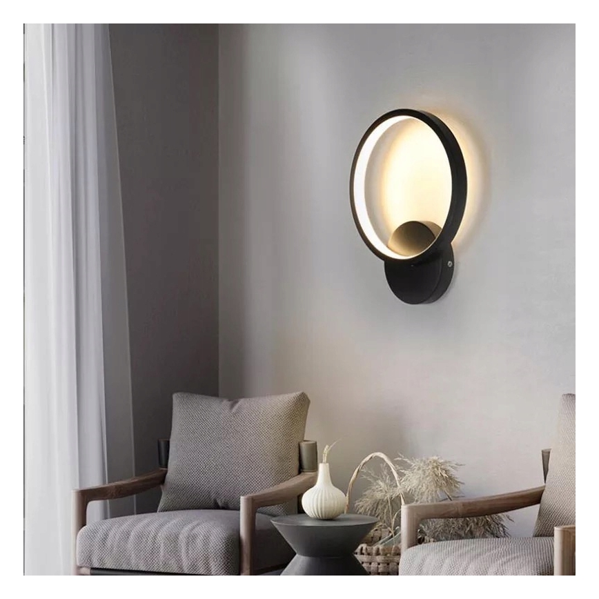 LED-vägglampa LED/14W/230V svart