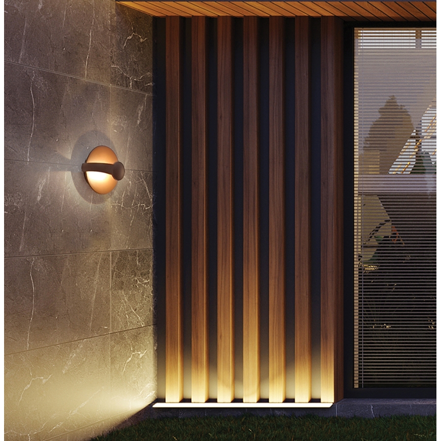 LED-vägglampa MAYORKA LED/12W/230V brun