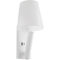LED-vägglampa med USB-port LED/2W/230V 3000K vit