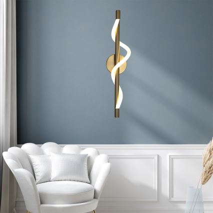 LED-vägglampa MELECA LED/12W/230V 3000/4000/6000K guld