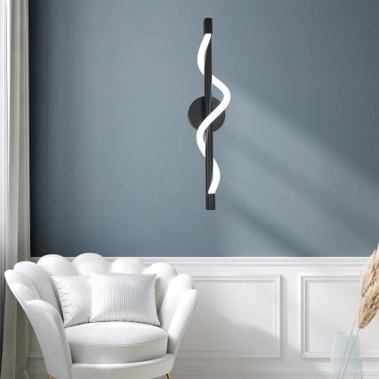 LED-vägglampa MELECA LED/12W/230V 3000/4000/6000K svart