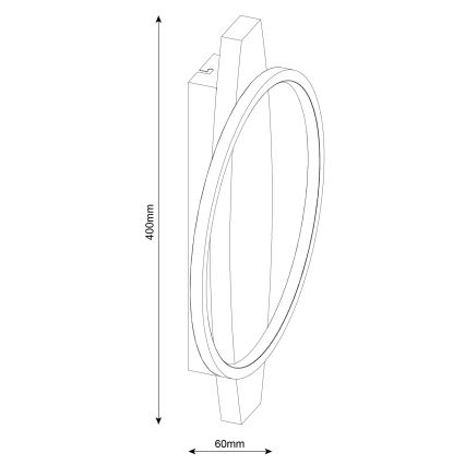 LED-vägglampa MELISA 12W/230V, furu