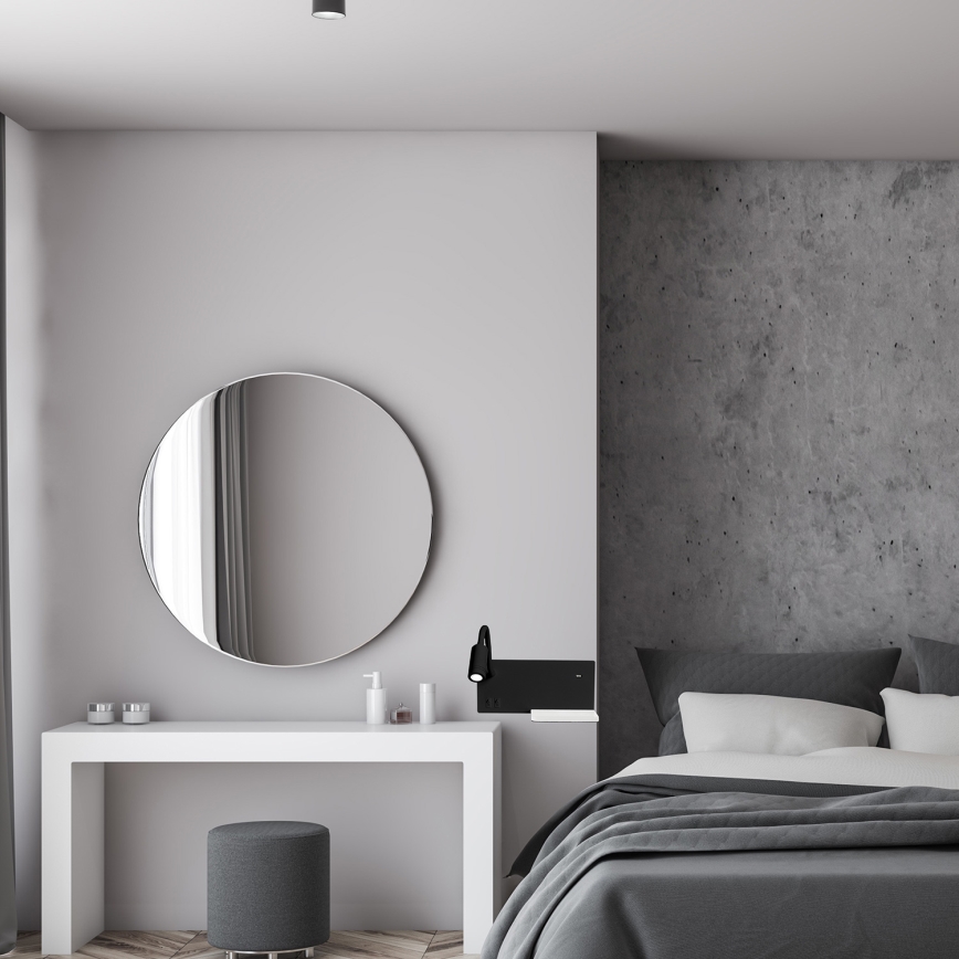 LED-vägglampa SHELF LED/4W+LED/5W+LED/2W/230V svart