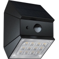 LED väggmonterad solarlampa med sensor LED/2,5W/3,7V 3000/4000/6000K IP65 1200 mAh svart