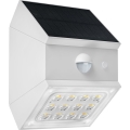 LED väggmonterad solcellslampa med sensor LED/2,5W/3,7V 3000/4000/6000K IP65 1200 mAh vit
