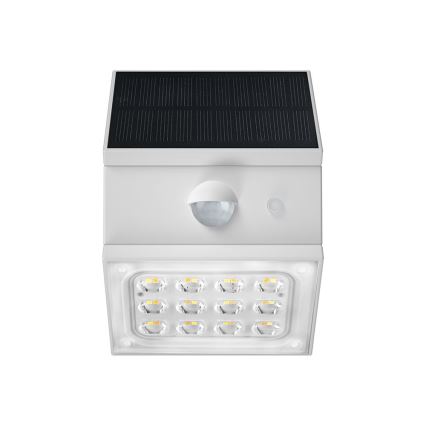 LED väggmonterad solcellslampa med sensor LED/2,5W/3,7V 3000/4000/6000K IP65 1200 mAh vit