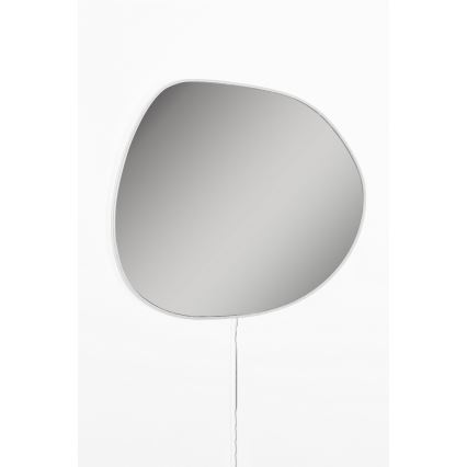 LED Väggspegel med belysning PIAGO 46x60 cm vit