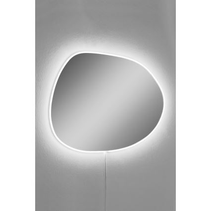 LED Väggspegel med belysning PIAGO 46x60 cm vit