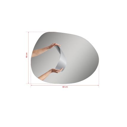 LED Väggspegel med belysning PIAGO 46x60 cm vit