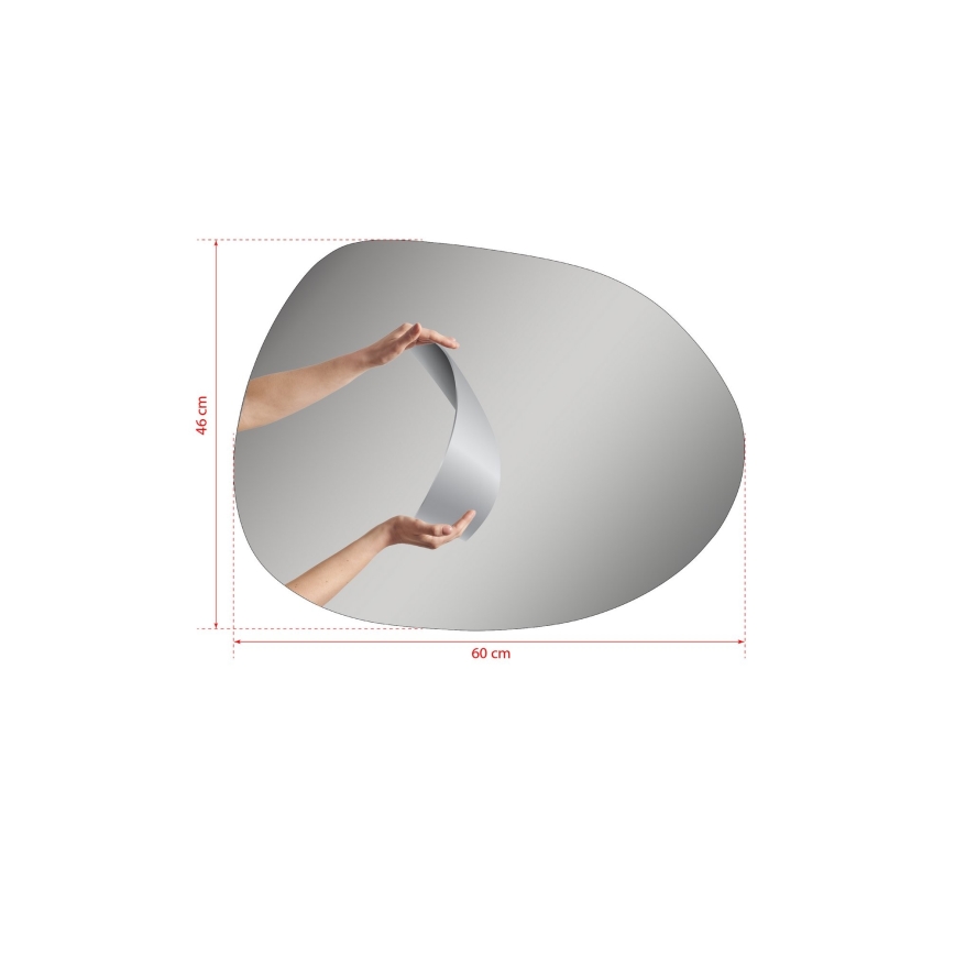 LED Väggspegel med belysning PIAGO 46x60 cm vit