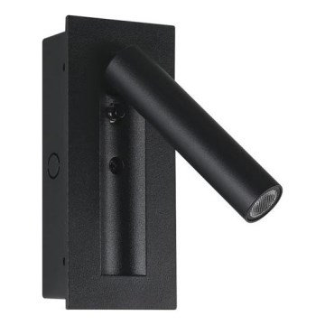 LED väggspot 2W/230V 3000K svart