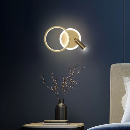 LED väggspot MONET LED/15W/230V guld