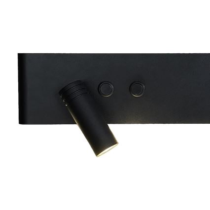 LED väggspot RESORT LED/10W/230V + LED/3W, svart, vänster