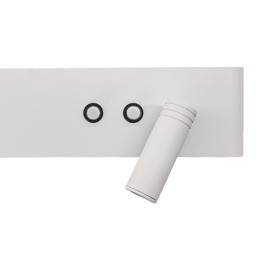 LED väggspot RESORT LED/10W/230V + LED/3W, vit, höger