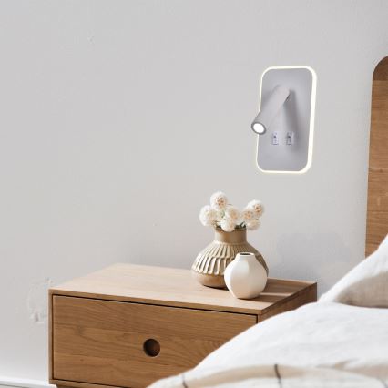 LED väggspotlight IRIS LED/14W/230V 3000K vit