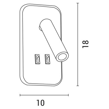 LED väggspotlight IRIS LED/14W/230V 3000K vit