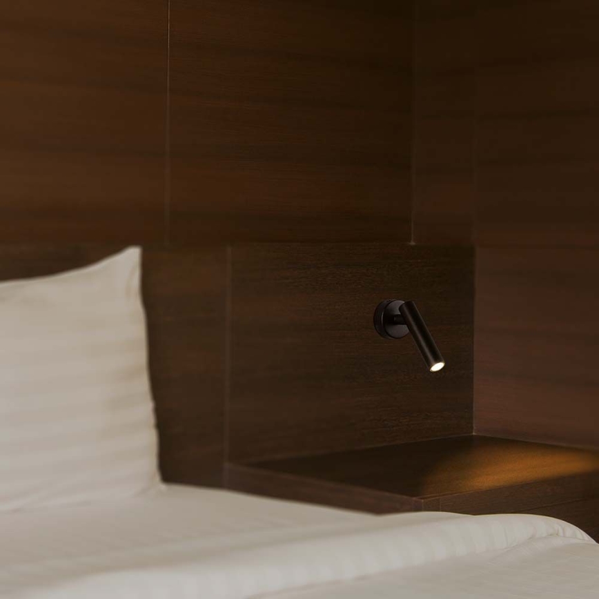 LED väggspotlight LED/2W/230V 3000K svart