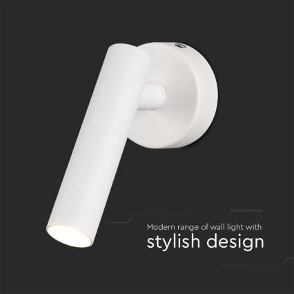 LED väggspotlight LED/2W/230V 4000K vit