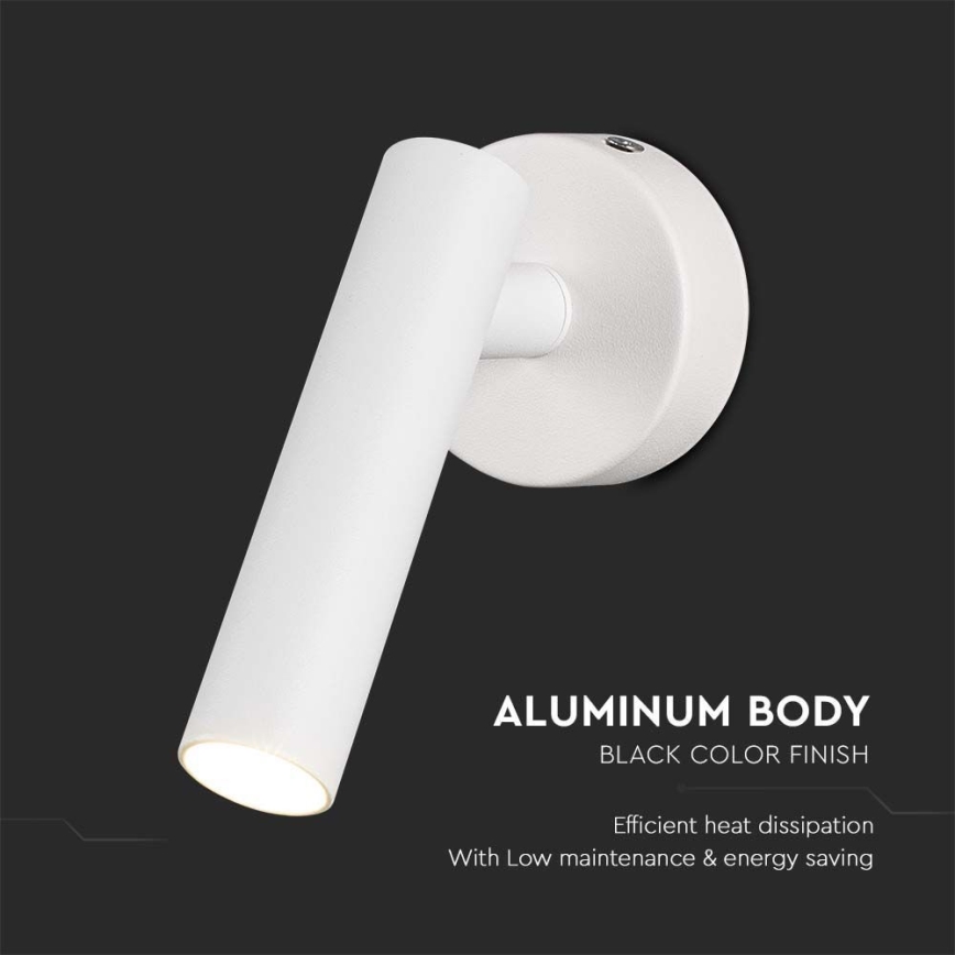 LED väggspotlight LED/2W/230V 4000K vit