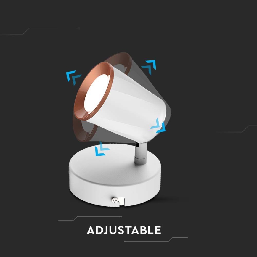 LED Väggspotlight LED/5W/230V 3000K vit