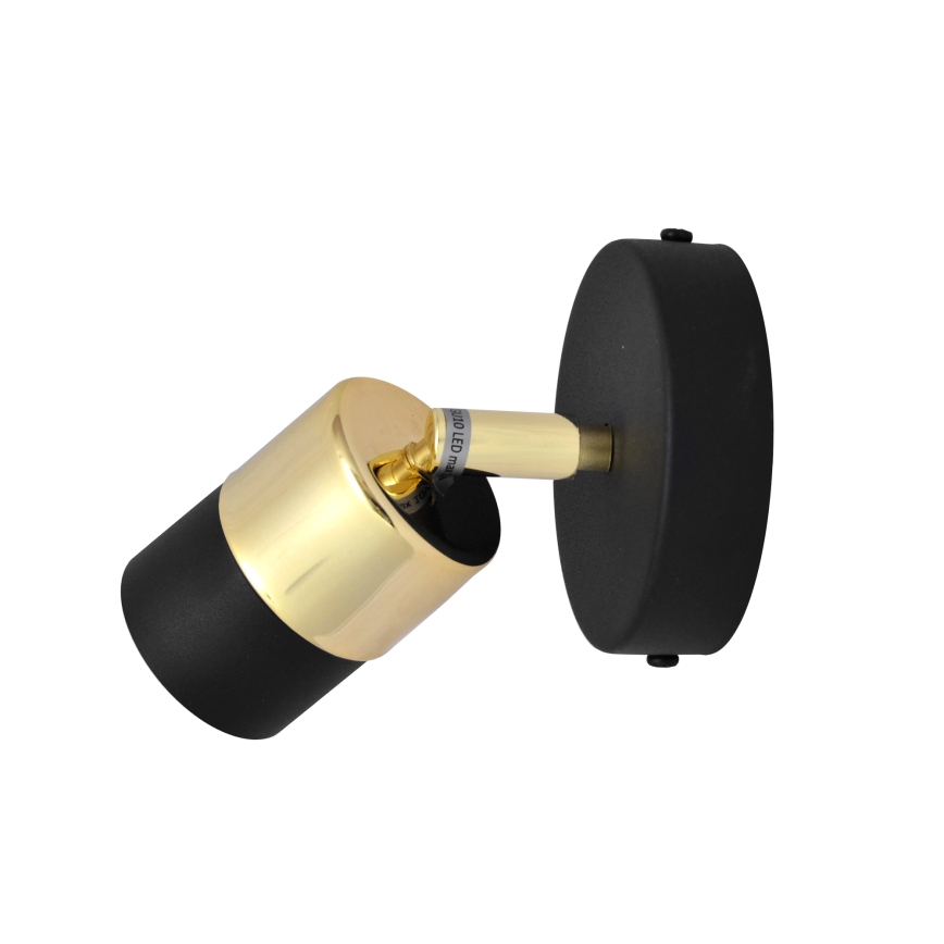 LED väggspotlight TUBSSON 1xGU10/4,8W/230V svart/guld