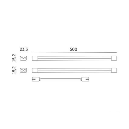 LED Under-shelf Plant Growing Light GROWLY 2xLED/8,5W/230V vit