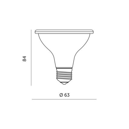 LED-lampa för växtbelysning PLANTY E27/7W/230V 1200K svart