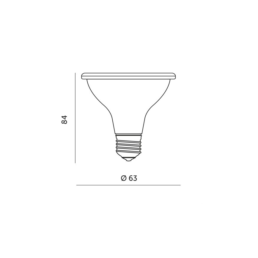 LED-lampa för växtbelysning PLANTY E27/7W/230V 1200K svart