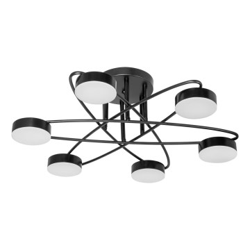 LED ytmonterad ljuskrona 6xLED/7W/230V 3000-6000K diameter 60 cm svart