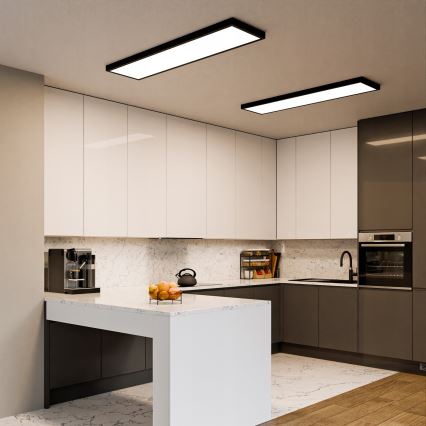 LED ytmonterad panel LED/60W/230V 30x120 cm svart