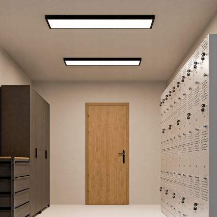 LED ytmonterad panel LED/60W/230V 30x120 cm svart