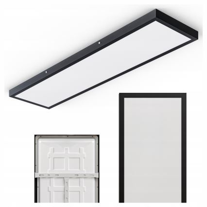 LED ytmonterad panel LED/60W/230V 30x120 cm svart