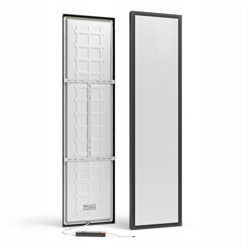 LED ytmonterad panel LED/60W/230V 30x120 cm svart