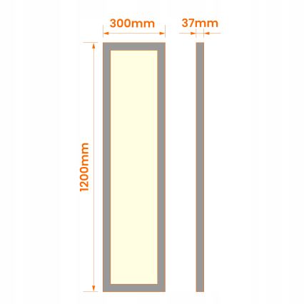 LED ytmonterad panel LED/60W/230V 30x120 cm vit