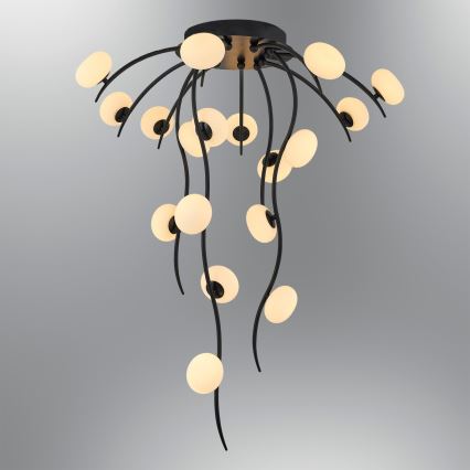 LED ytmonterad taklampa GELA 18xLED/3W/230V 3000K svart