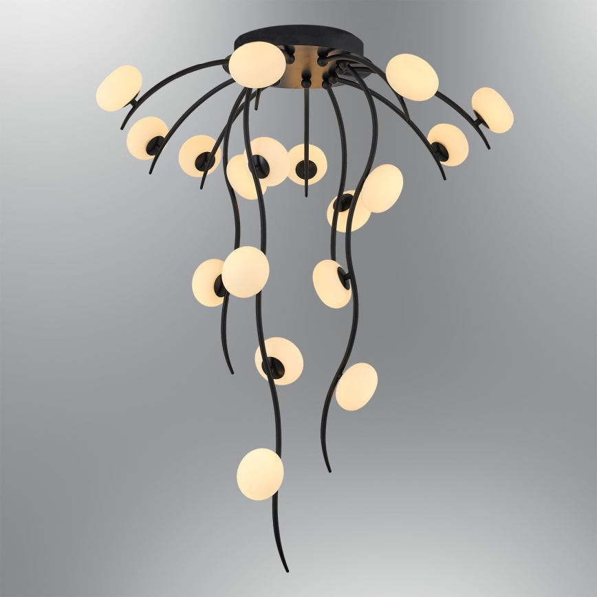 LED ytmonterad taklampa GELA 18xLED/3W/230V 3000K svart