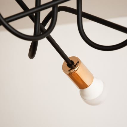 LED ytmonterad taklampa OXFORD 3xE27/15W/230V svart