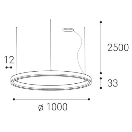 LED2 - LED Dimbart taklampa SATURN LED/80W/230V Ø 100 cm vit