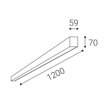 LED2 - LED Dimbar taklampa NOLI LED/40W/230V 3000K/3500K/4000K vit