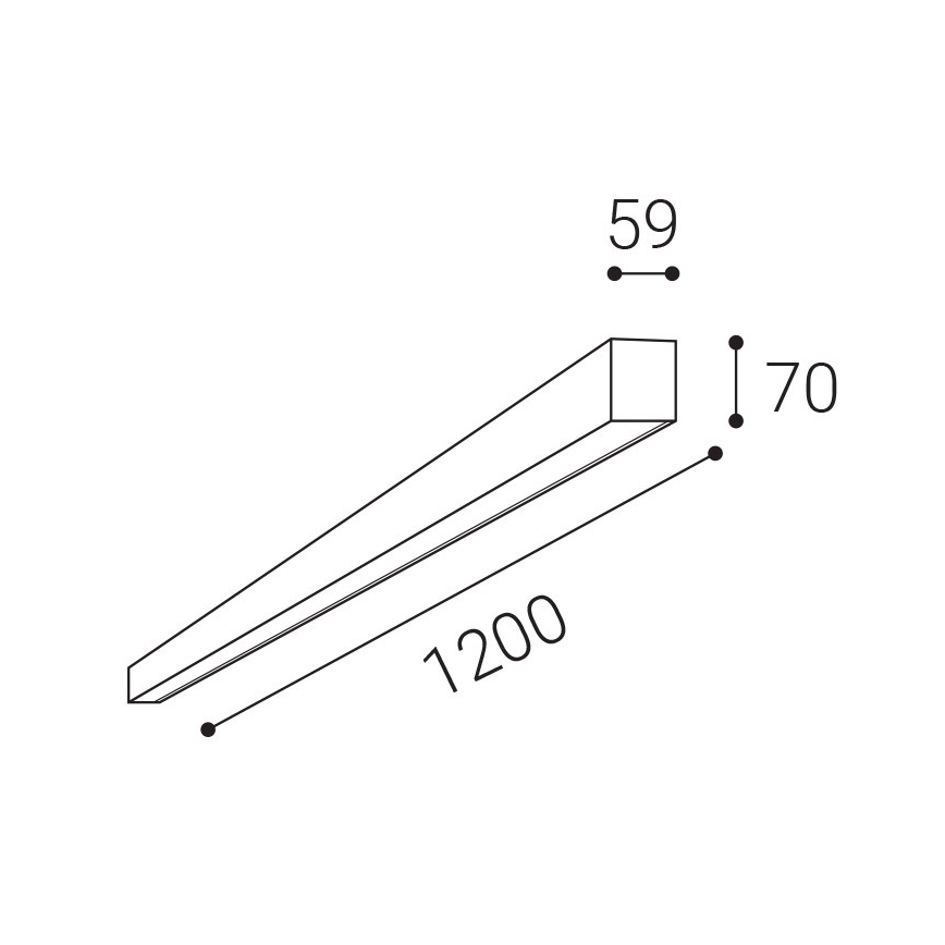 LED2 - LED Dimbar taklampa NOLI LED/40W/230V 3000K/3500K/4000K vit