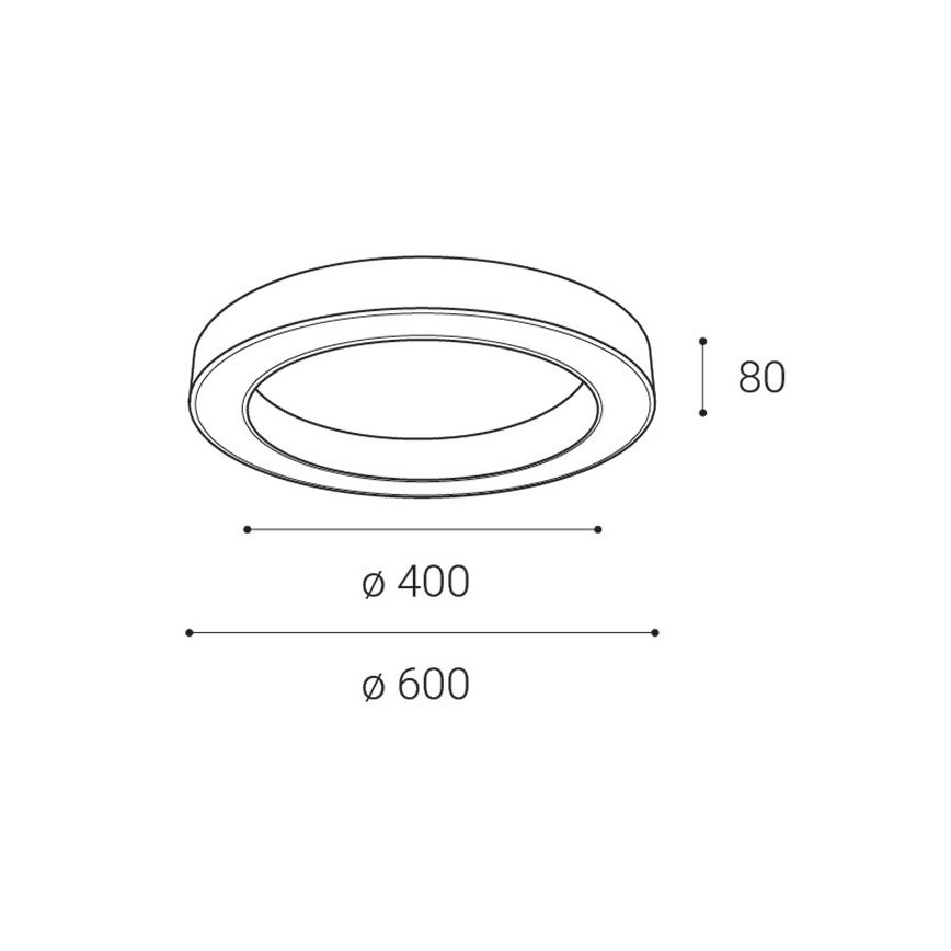 LED2 - LED Dimbar taklampa SATURN LED/50W/230V 3000K/4000K svart
