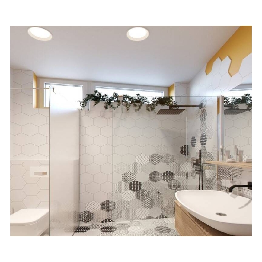 LED2 - LED Dimbart badrumsinfällt takarmatur ZETA LED/10W/230V 3000K IP44