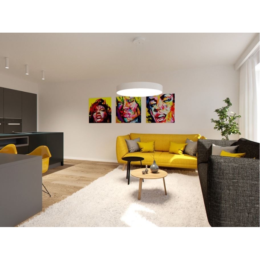 LED2 - LED Ljuskrona med snöre MONO LED/60W/230V 3000/4000K vit