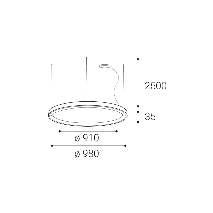 LED2 - LED ljusreglerad ljuskrona på textilsladd BELLA LED/80W/230V 3000K/4000K brun