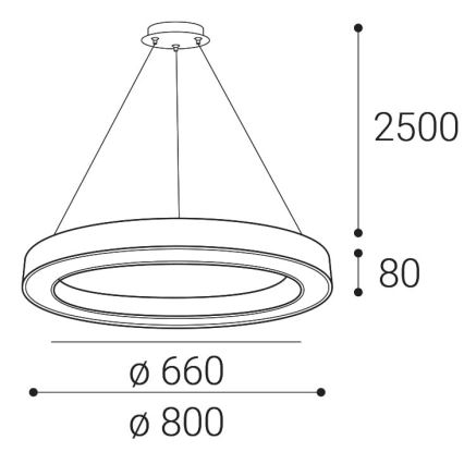 LED2 - LED ljusreglerad ljuskrona på textilsladd SATURN LED/60W/230V 3000K/4000K vit