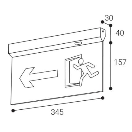 LED2 - LED nödbelysning SAFE ALL LED/2W/3,6V 6000K IP40