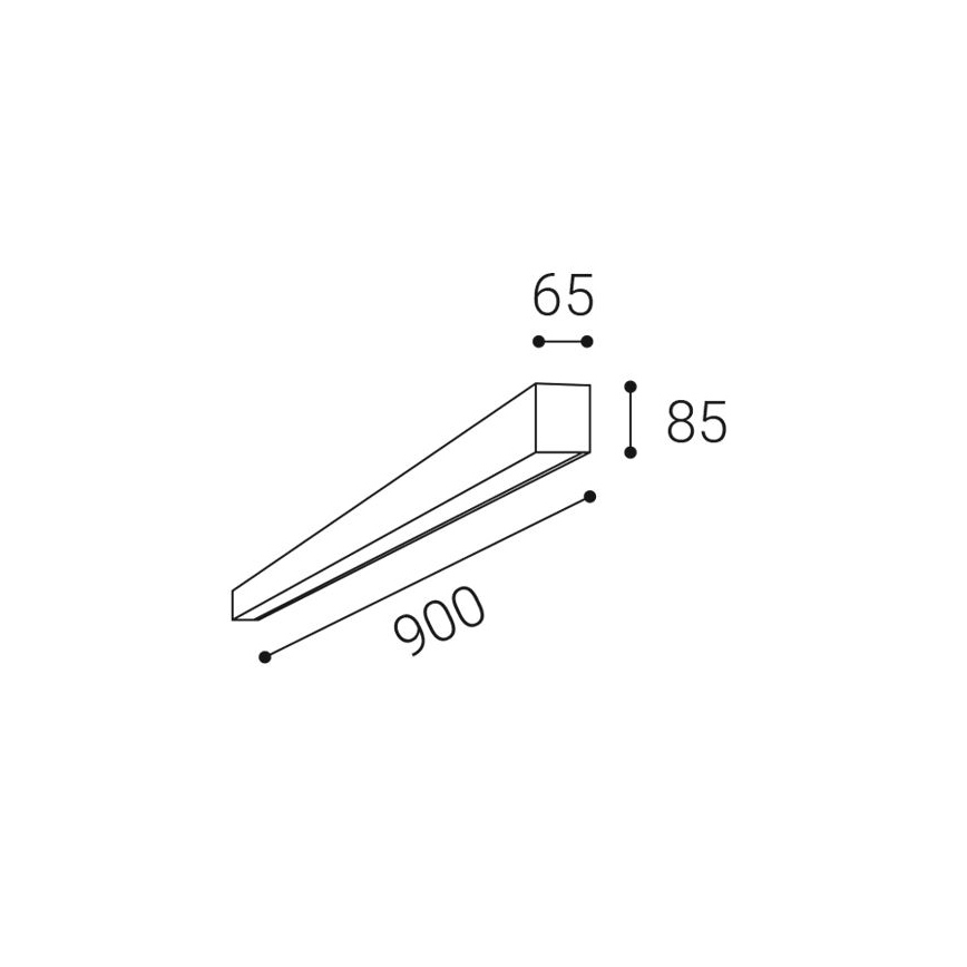 LED2 - LED takarmatur LINO LED/24W/230V 3000/3500/4000K 90 cm svart