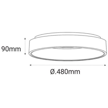 LED2 - LED Takbelysning BELLA LED/40W/230V 3000/4000K vit