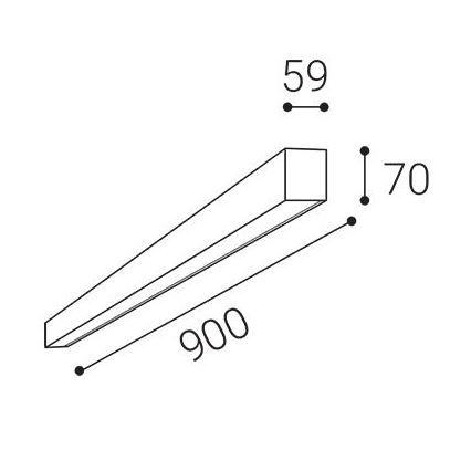 LED2 - LED taklampa NOLI LED/30W/230V 3000/3500/4000K 90 cm svart