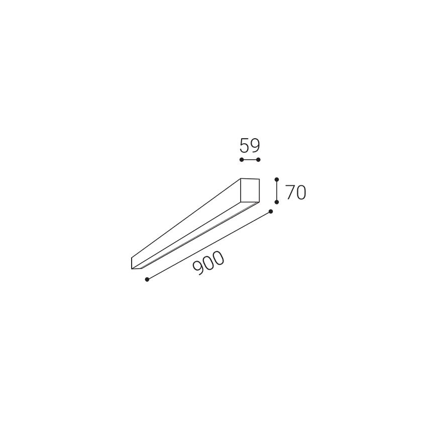 LED2 - LED taklampa NOLI LED/30W/230V 3000/3500/4000K 90 cm svart